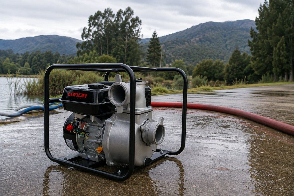 motobomba loncin para emergencia por sistemas frontales
